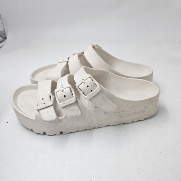 Birkenstock Papillio Florida Flex Platform EVA Sandals Eggshell 38 W7 7.5 - Picture 3 of 9